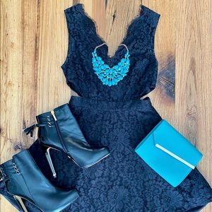 Marciano Black Lace Cutout Dress